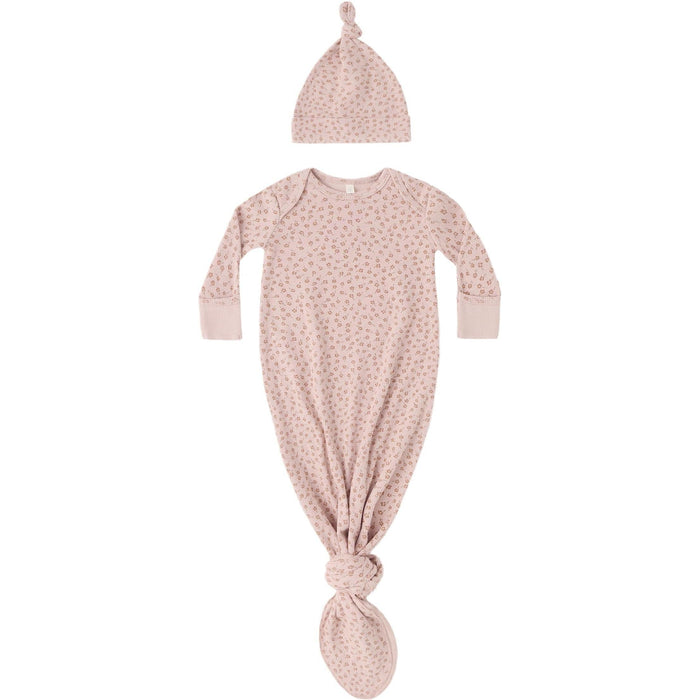 Quincy Mae Knotted Baby Gown + Hat Set || Posy