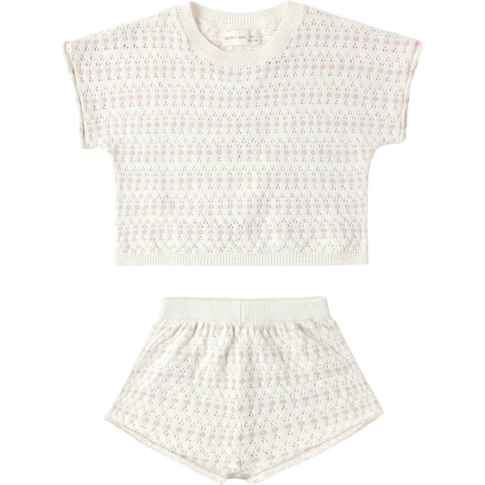 Quincy Mae Relaxed Summer Knit Set || Ivory