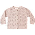 Quincy Mae Scalloped Cardigan || Blush