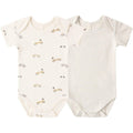 Quincy Mae Short Sleeve Bodysuit Pack || Race Car, Oat Micro Stripe