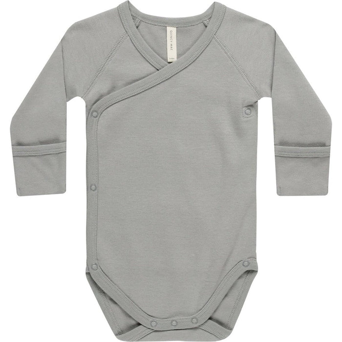 Quincy Mae Side Snap Bodysuit | Dusty Blue
