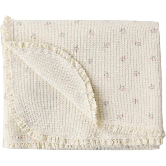 Quincy Mae Waffle Baby Blanket || Mauve Ditsy