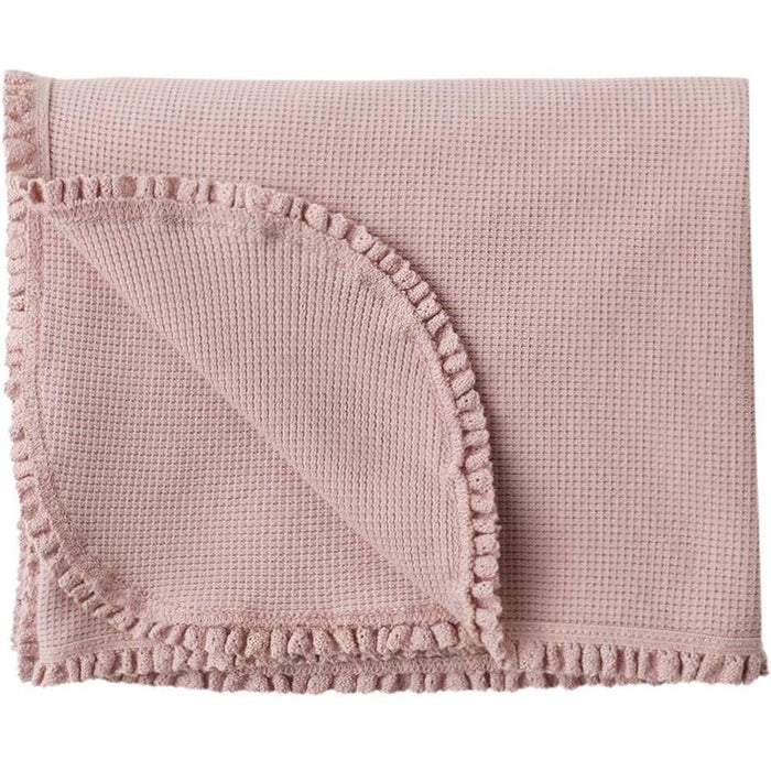 Quincy Mae Waffle Baby Blanket || Mauve