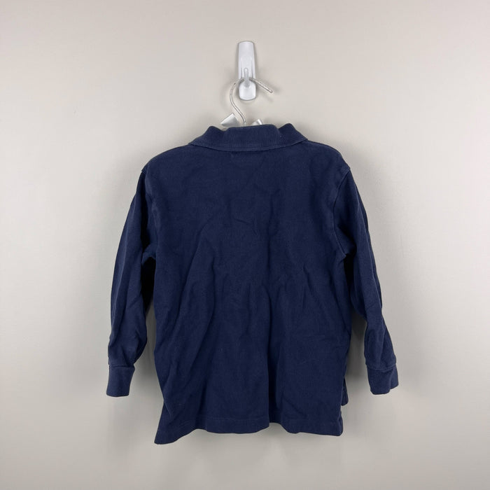 Ralph Lauren Boys Long Sleeve Knit Cotton Polo Shirt Navy Blue 3T