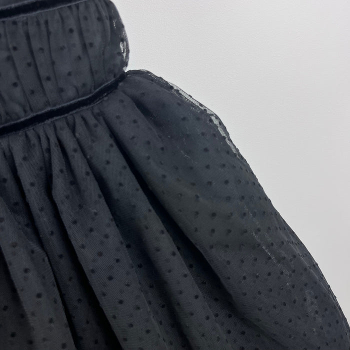 Ralph Lauren Girls Polka Dot Tulle Dress Black 10