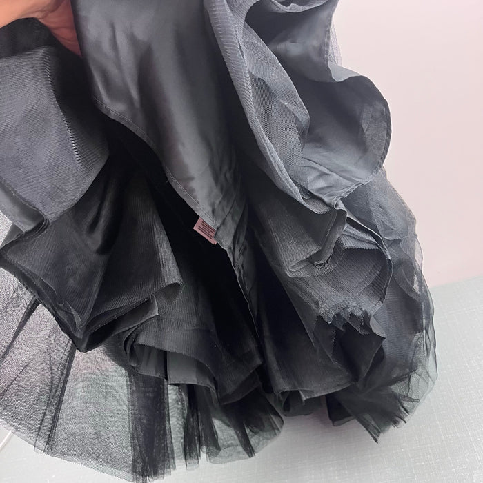 Ralph Lauren Girls Polka Dot Tulle Dress Black 10