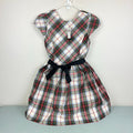 Ralph Lauren Holiday Cream Plaid Dress 16 NWT