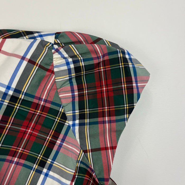 Ralph Lauren Holiday Cream Plaid Dress 16 NWT