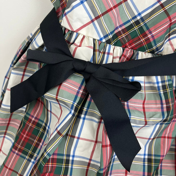 Ralph Lauren Holiday Cream Plaid Dress 16 NWT