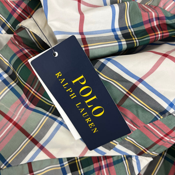 Ralph Lauren Holiday Cream Plaid Dress 16 NWT