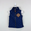 Ralph Lauren Navy Blue Quilted Equestrian Vest 3T
