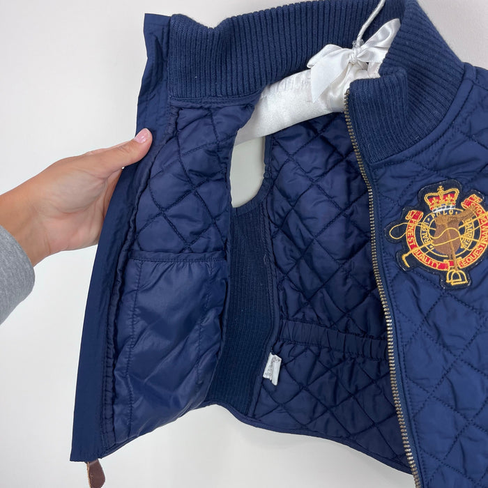 Ralph Lauren Navy Blue Quilted Equestrian Vest 3T