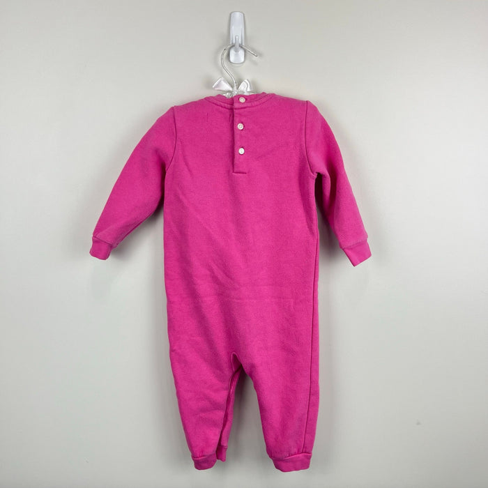 Ralph Lauren Polo Bear Fleece Jack-O-Lantern Coverall 12 Months