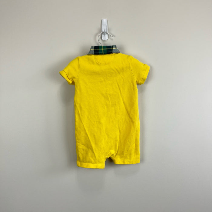 Ralph Lauren Yellow Polo Shortall Romper 9 Months