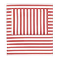 Red Striped Sheet Set (Fitted, Flat, & Pillow Cases)