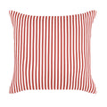 Red Striped Square Throw Pillow