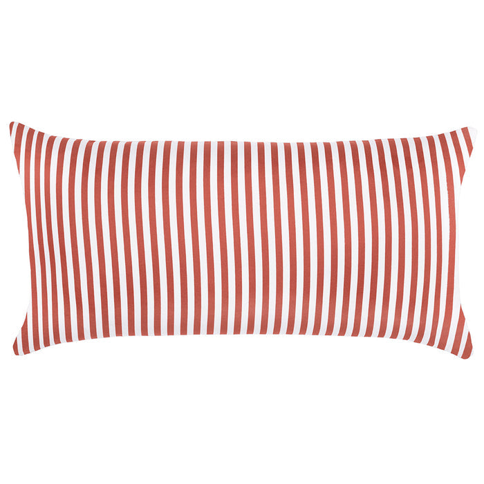 Red Striped Throw Pillow