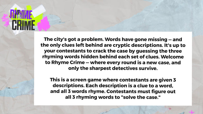 Rhyme Crime