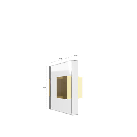 Lucite Square - Gold/Lucite