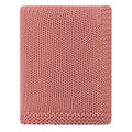 Rose Pink Border Knotted Throw