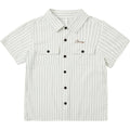 Rylee + Cru Collared Shirt || Railroad Stripe