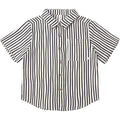 Rylee + Cru Collared Short Sleeve Shirt || Wavy Stripe