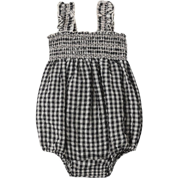 Rylee + Cru Julia Romper || Black Check