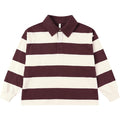 Rylee + Cru Rugby Polo || Burgundy Stripe