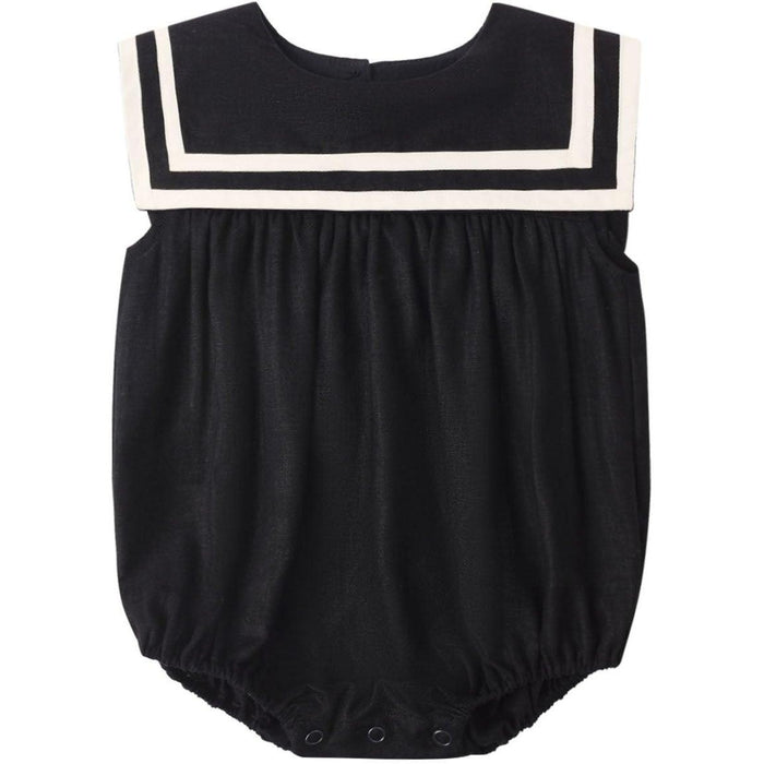 Rylee + Cru Sailor Romper || Black
