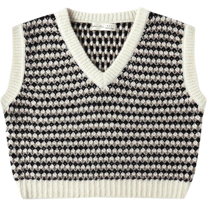 Rylee + Cru Sweater Vest || Black Speckle