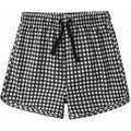 Rylee + Cru Swim Trunk || Black Gingham