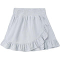 Rylee + Cru Wrap Ruffle Skirt || Heathered Light Blue