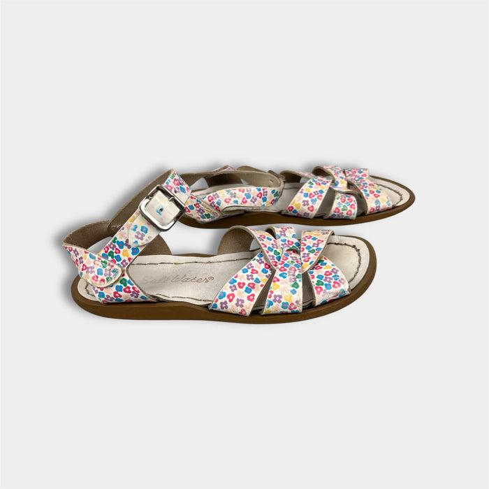 Salt Water Original Girls Floral Leather Sandals 13