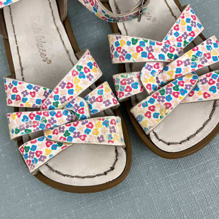 Salt Water Original Girls Floral Leather Sandals 13