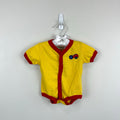 Simply Basic Yellow Tractor Bodysuit Romper 0-3 Months