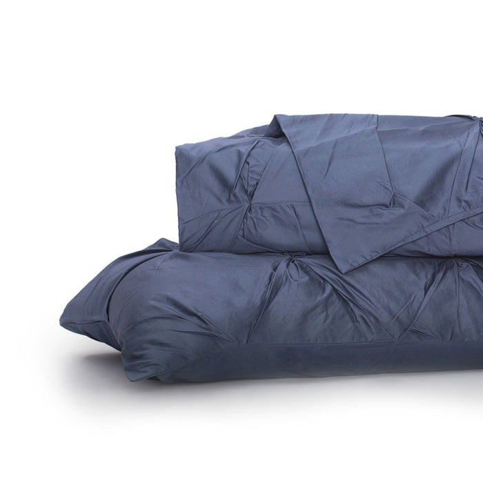 Slate Blue Valencia Pintuck Duvet Cover