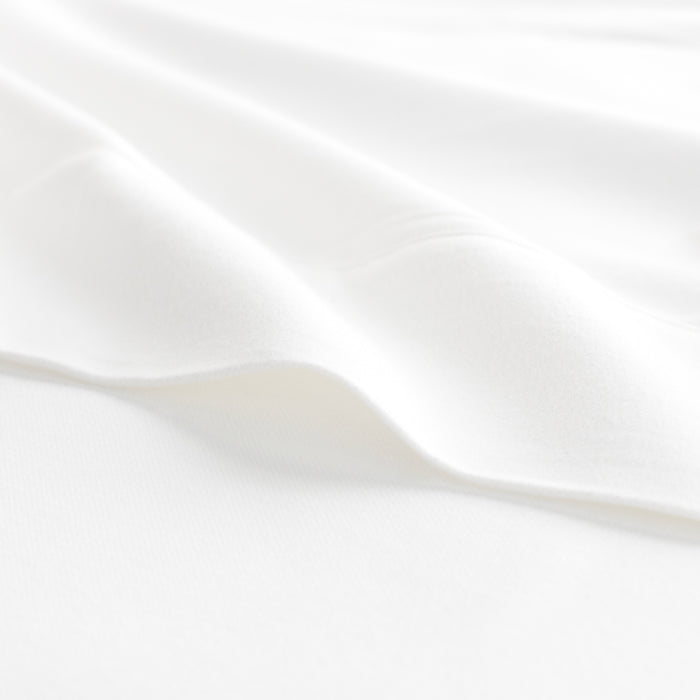 Soft White Flannel Sheet Set (Fitted, Flat, & Pillow Cases)