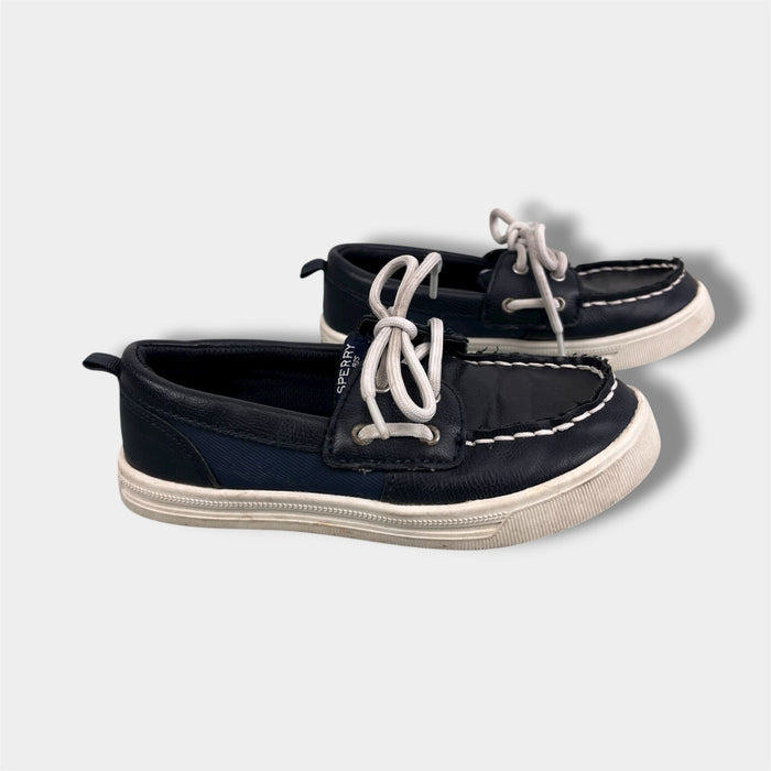 Sperry Authentic Original 2-Eye Boat Shoe Navy Blue Leather 13