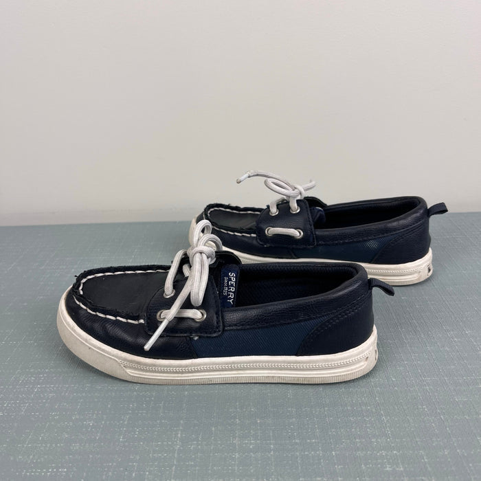 Sperry Authentic Original 2-Eye Boat Shoe Navy Blue Leather 13
