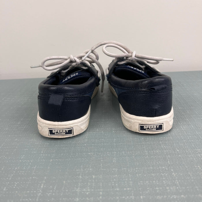 Sperry Authentic Original 2-Eye Boat Shoe Navy Blue Leather 13