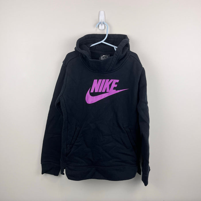 Nike Sportswear Club Fleece Big Kids' Pullover Hoodie Black Purple M