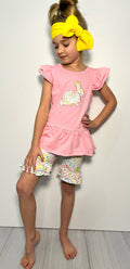 Spring Rabbit Girls Set- embroidery