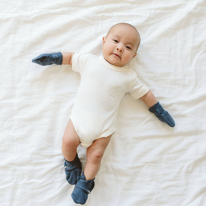 Stay On 2-Pack Baby Boots - Stripe Gray + Midnight