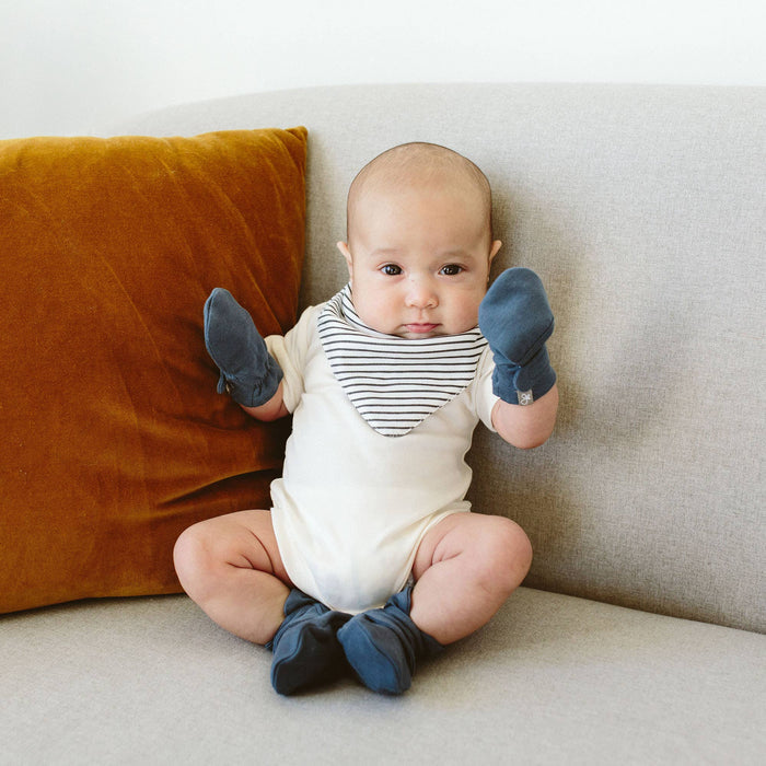 Stay On 2-Pack Baby Boots - Stripe Gray + Midnight