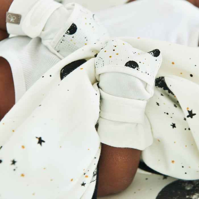 Stay On 2-Pack Baby Mitts - Many Moons + Storm Gray