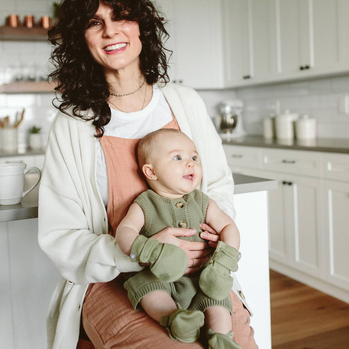 STAY ON BABY MITTS | ARTICHOKE