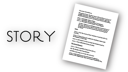 "Stories: Great Banquet, Hidden Treasure & Lost Sheep" Script