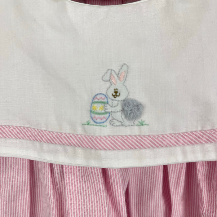 Strasburg Bunny Embroidered Square Collar Dress 18 Months NWT