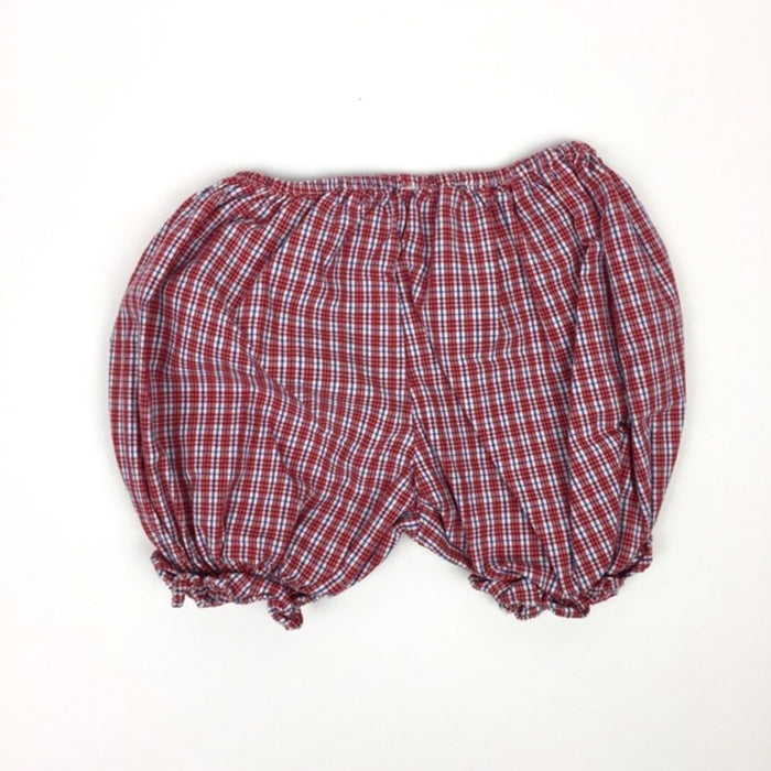 Strasburg Red White Blue Plaid 2 Piece Star Dress Set 12 Months