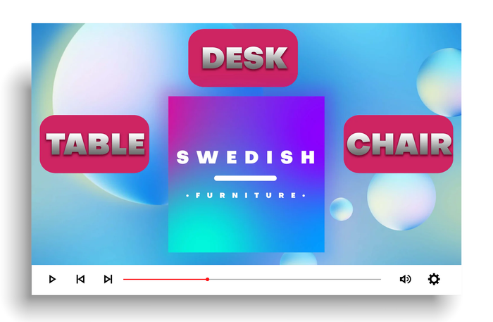 Swedish Furniture: Desk, Table, Chair